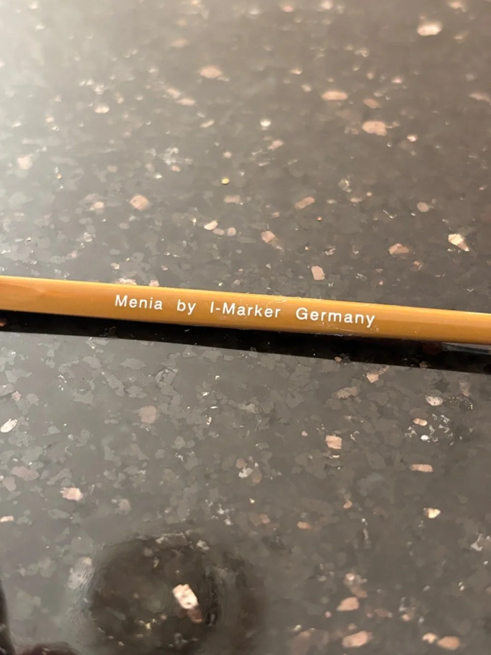 Vintage Menia by I-Marker Germany 4281 Orange Brown & Tan Square Glasses Frames